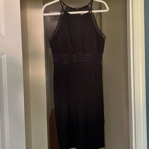 Black cocktail dress!! Cut through mesh ribcage & cleavage area. Sexy yet classy